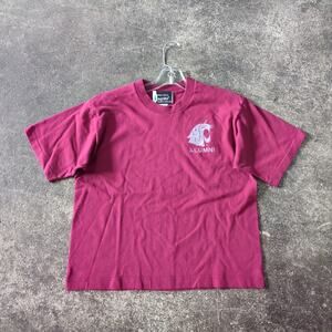 Vintage Washington State Cougars Shirt Womens M WSU Red Alumni Embroidered 90s